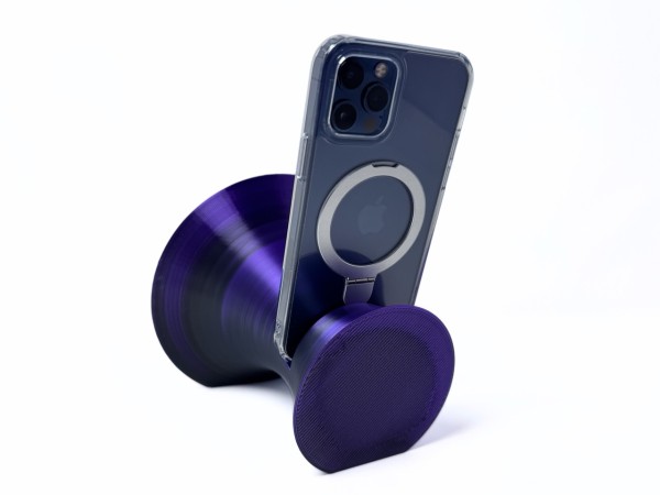 3D Printed Phone Amplifier Stand - Black-Purple - Buy 2 or more and get FREE SHIPPING! 3D Printed Phone Amplifier Stand - Black-Purple - Buy 2 or more and get FREE SHIPPING!
