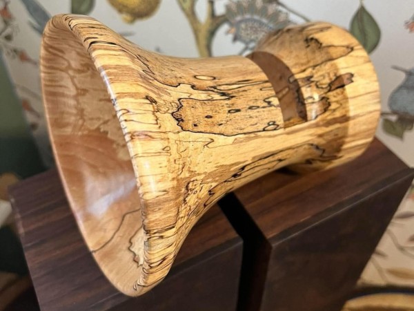 "Perseus" Regular Sized Spalted Maple Signature Series Phone Amplifier Stand - Ships in 1-2 days