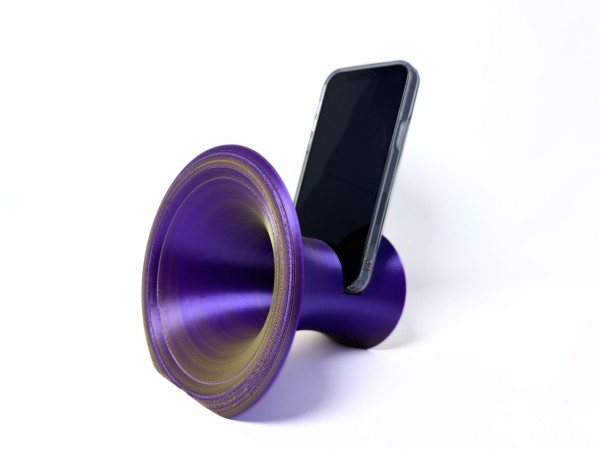 3D Printed Phone Amplifier Stand - Purple-Gold - Buy 2 or more and get FREE SHIPPING!