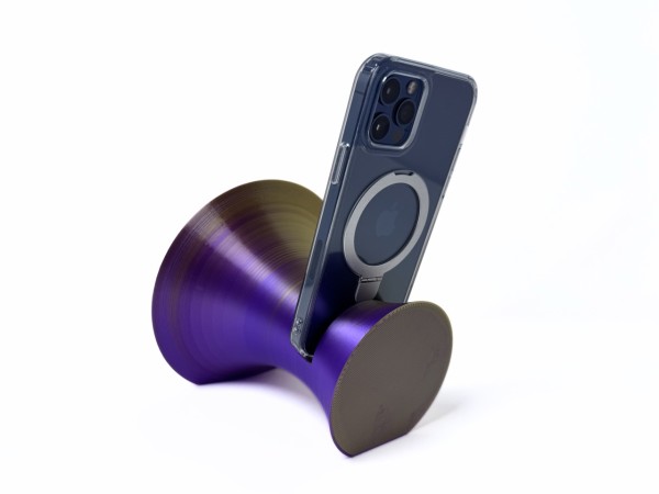 3D Printed Phone Amplifier Stand - Purple-Gold - Buy 2 or more and get FREE SHIPPING!