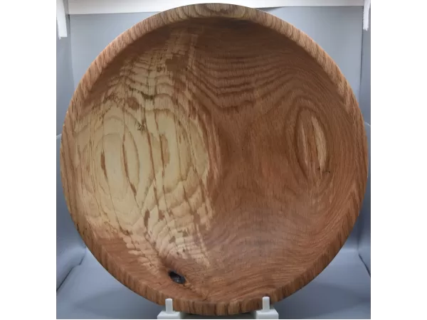 Hand-Turned Red Oak Statement Bowl