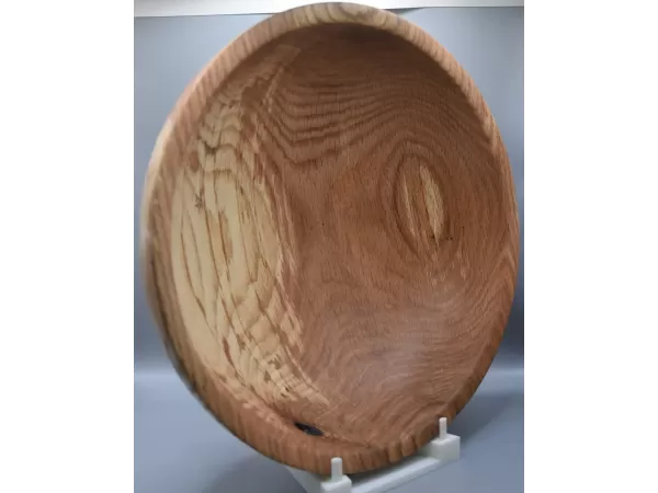 Hand-Turned Red Oak Statement Bowl