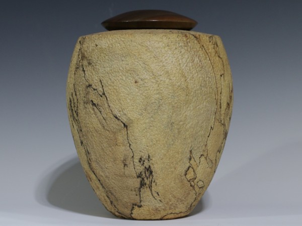 Spalted Maple with Walnut threaded lid Spalted Maple with Walnut threaded lid