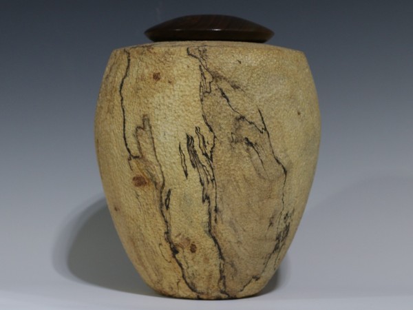 Spalted Maple with Walnut threaded lid