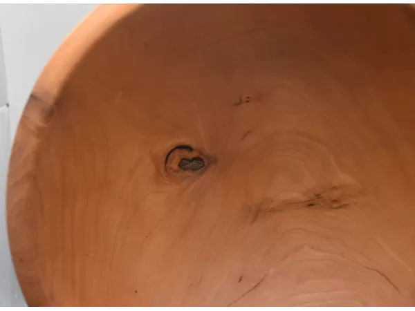 Hand-Turned Wild Cherry Bowl with Natural Knot Details