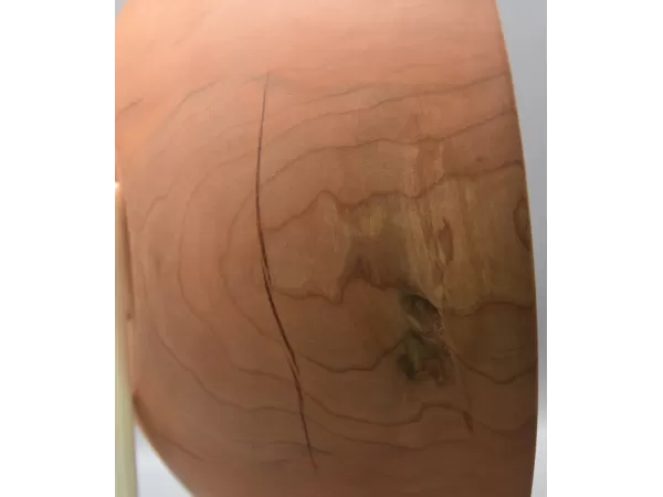 Hand-Turned Wild Cherry Bowl with Natural Knot Details