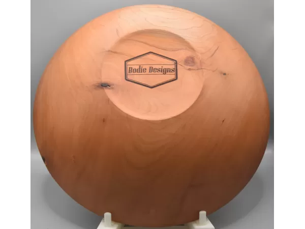 Hand-Turned Wild Cherry Bowl with Natural Knot Details