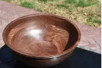 Grand Horizon – 17" Handcrafted Layered Walnut Bowl - Made in the USA by a 3rd Generation Woodturner