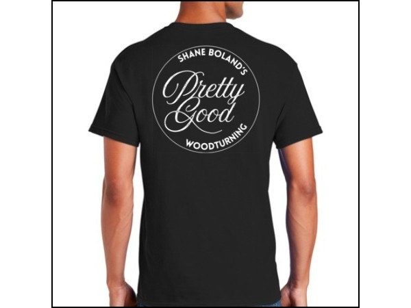 Pretty Good Woodturning Circle Logo T-Shirt - Black - Multiple Sizes Available