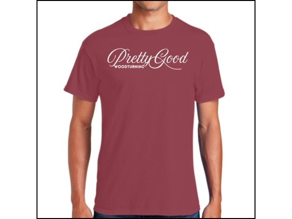 Pretty Good Woodturning Horizontal Logo T-Shirt - Black - Multiple Sizes Available
