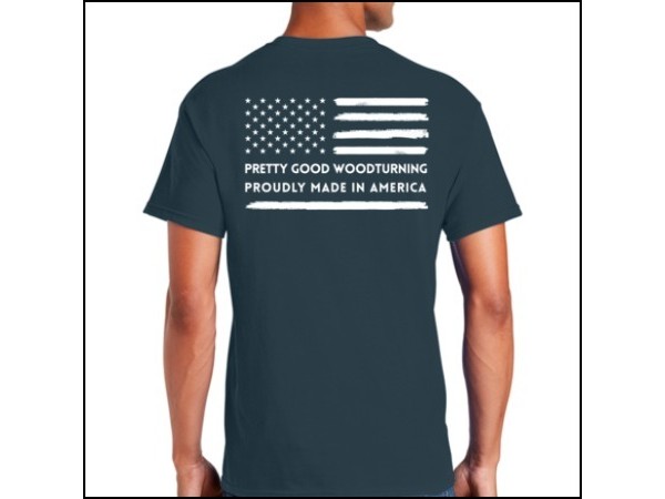 Pretty Good Woodturning 'Merica T-Shirt - Midnight Navy - Multiple Sizes Available