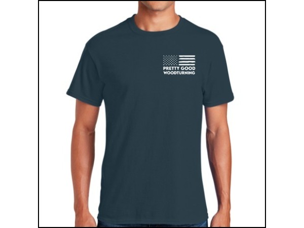 Pretty Good Woodturning 'Merica T-Shirt - Midnight Navy - Multiple Sizes Available