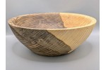 Two Tone Spalted Handmade Food Safe Ash Bowl with Natural Details Two Tone Spalted Handmade Food Safe Ash Bowl with Natural Details