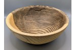 Two Tone Spalted Handmade Food Safe Ash Bowl with Natural Details Two Tone Spalted Handmade Food Safe Ash Bowl with Natural Details