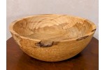 Hand made solid wood food safe Ash bowl with natural details. Hand made solid wood food safe Ash bowl with natural details.