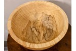 Hand made solid wood food safe Ash bowl with natural details. Hand made solid wood food safe Ash bowl with natural details.