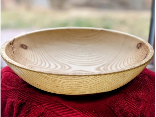 Food safe solid wooden Ash fruit bowl
