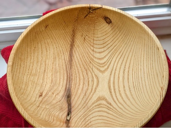 Food safe solid wooden Ash fruit bowl