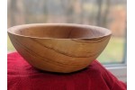 Solid cherry hand made food safe snack bowl with unique grain detail Solid cherry hand made food safe snack bowl with unique grain detail