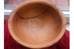 Solid cherry hand made food safe snack bowl with unique grain detail Solid cherry hand made food safe snack bowl with unique grain detail