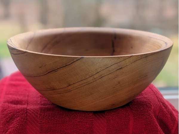Solid cherry hand made food safe snack bowl with unique grain detail Solid cherry hand made food safe snack bowl with unique grain detail