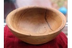 Solid cherry hand made food safe snack bowl with unique grain detail Solid cherry hand made food safe snack bowl with unique grain detail