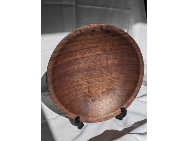 Beautiful food safe solid Walnut platter with unique grain detail and beautiful natural colors.